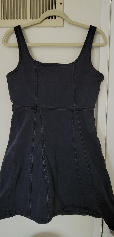 F21 Black Denim Dress sz L - Picture 5 of 7